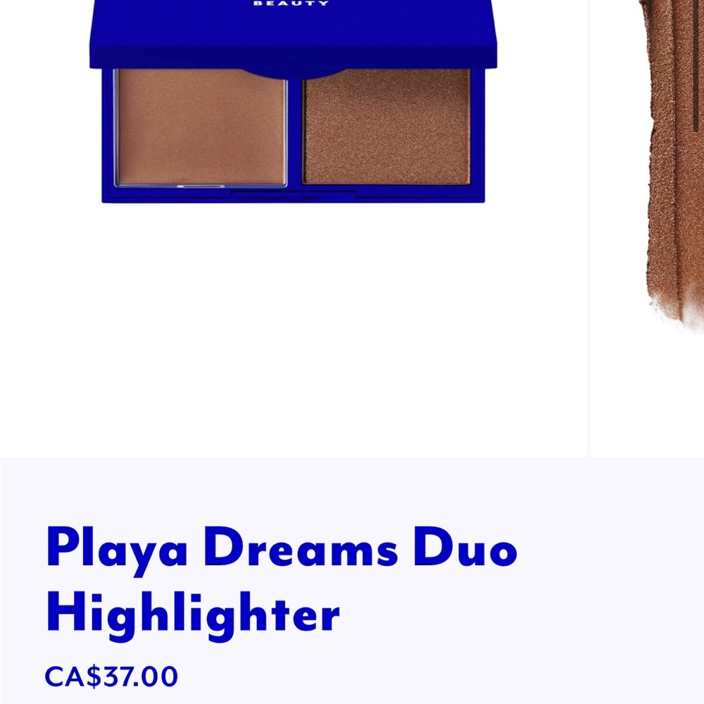 Tresluce Beauty playa dreams duo compact highlighter.